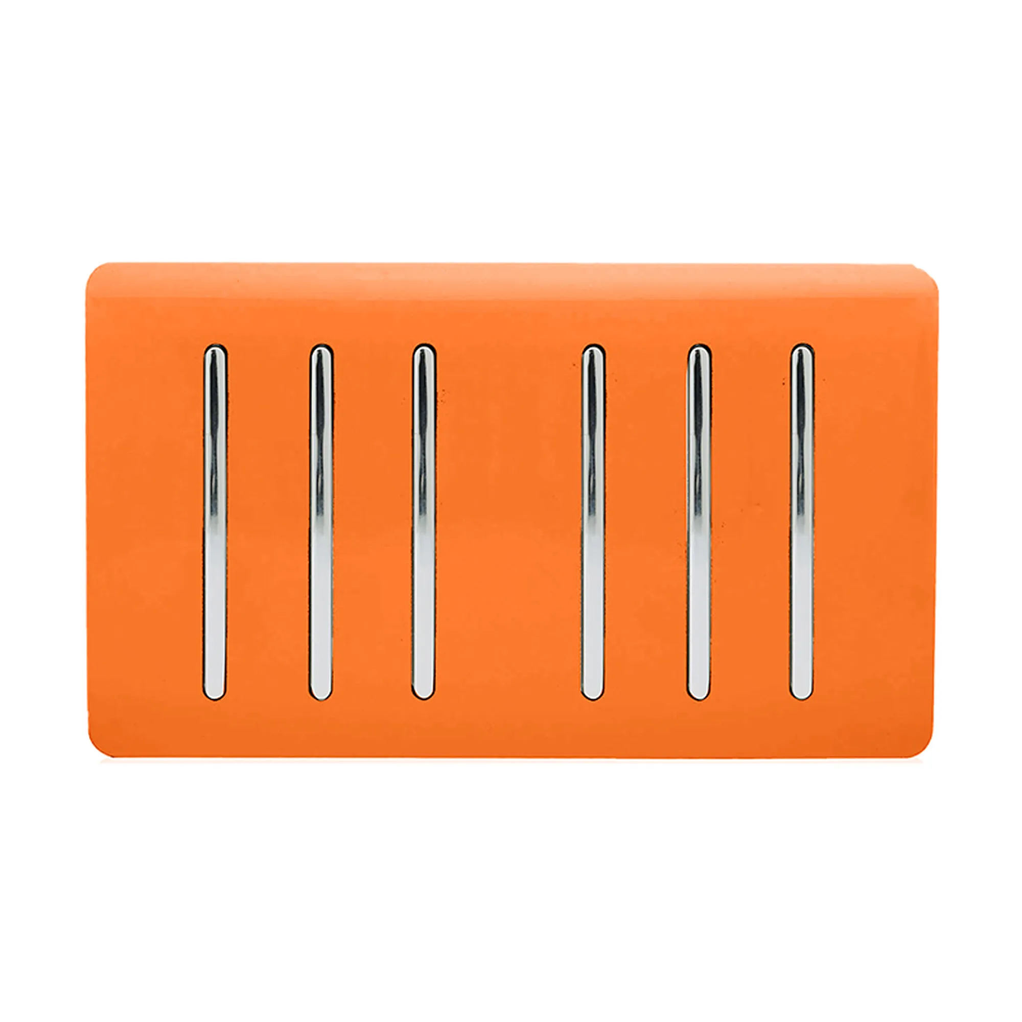 ART-SS66OR  6 Gang 2 Way 10 Amp Rocker Twin Plate Orange
